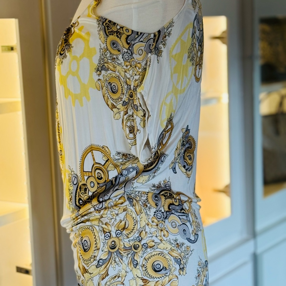 Versace Abito Donna cold-shoulder jersey top size 40 size U.S. size 10/12 blouse - Picture 2 of 5